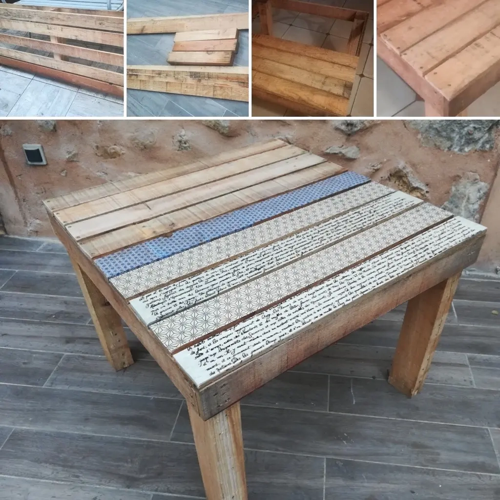 Table basse en palette
